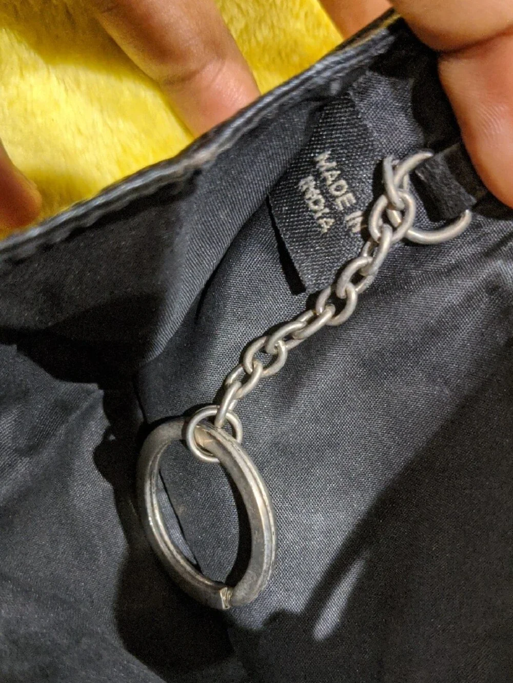 Coach Black & Tan Signature Card Case Key Holder